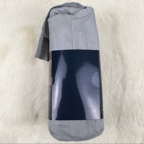 Bed Skirt Queen Gray Solid Linen - Picture 2 of 4